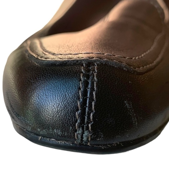 Black Leather Slip On Shoes - Picture 13 of 14